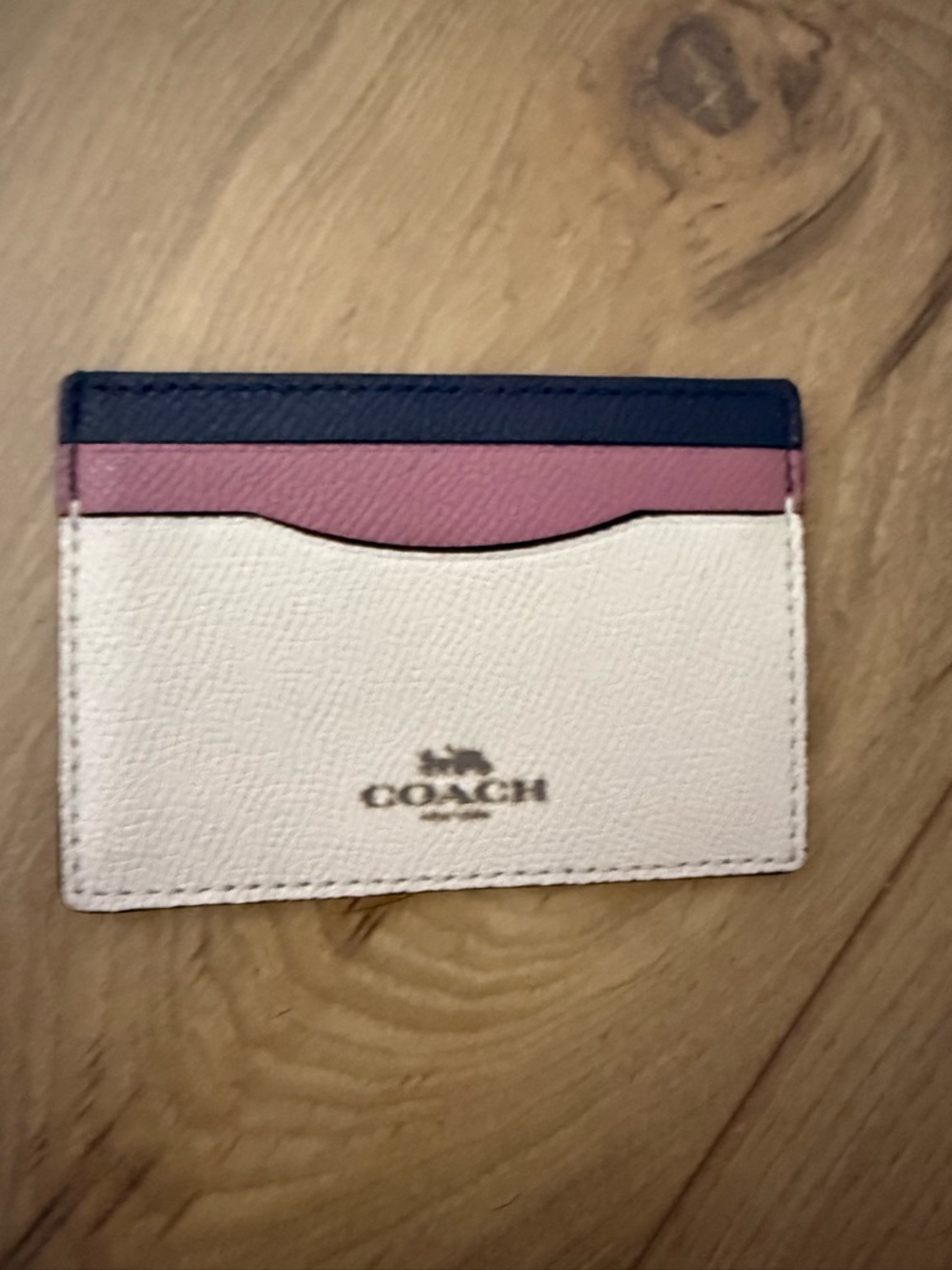COACH Tri-Color Leather Card Holder